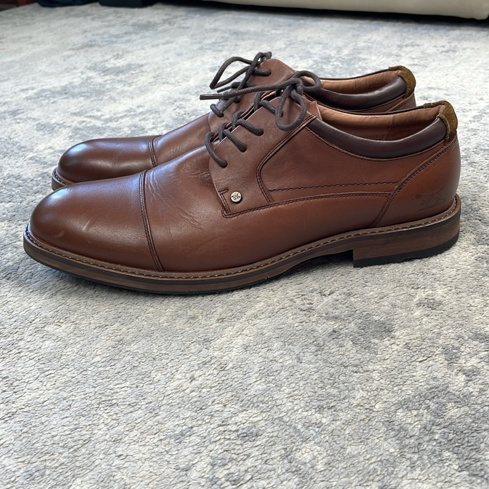 Rodd & Gunn Darfield Derby Shoe Amaretto Brown Lace Up Leather Sz 46